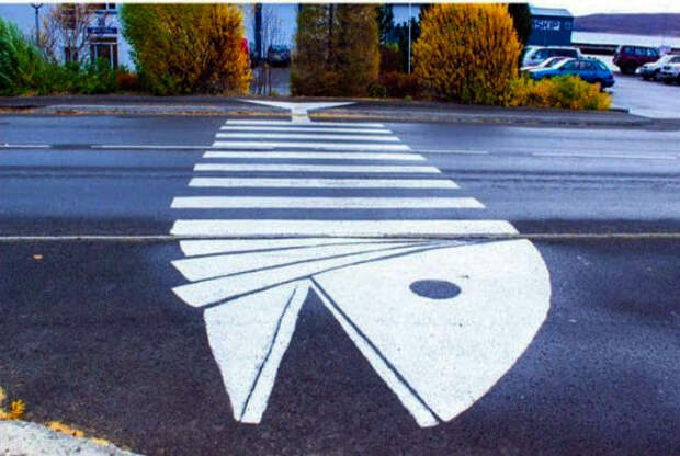 Дизайнерский пешеходный переход. | Фото: Ololo.tv.