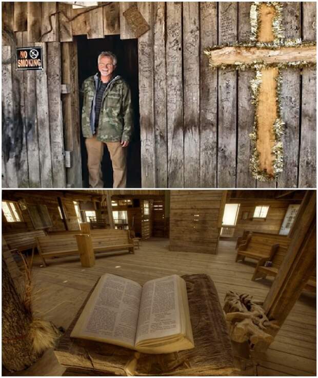 Гораций Берджесс выполнил главную миссию – создал на дереве церковь. Гораций Берджесс выполнил главную миссию – создал на дереве церковь.