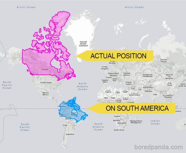12 уникальных карт, по которым легко понять настоящие размеры стран мира