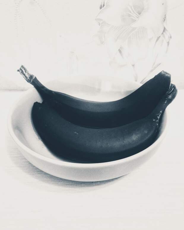 Когда хотел поесть замороженных бананов... Поешь черные - ибо нефиг! еда, забывчивость, прикол