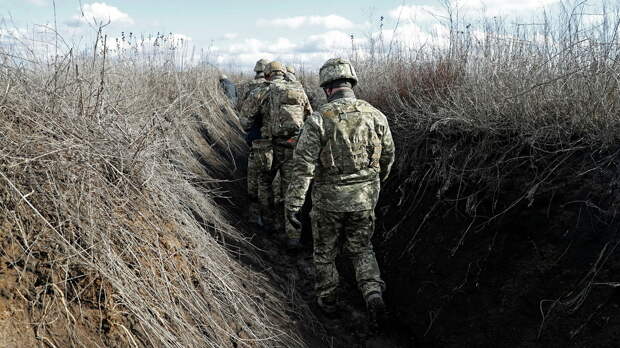 Украинские военнослужащие на линии соприкосновения в Донецкой области Украинские военнослужащие на линии соприкосновения в Донецкой области - РИА Новости, 1920, 23.02.2022