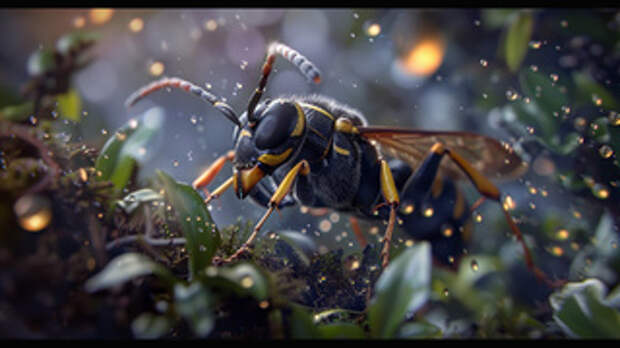 Насекомые, осы / Сгенерировано ИИ Midjourney / amic.ru