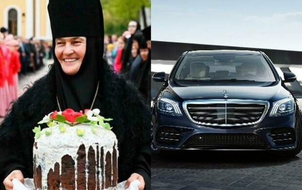 Игуменья Феофания,настоятельница Покровского монастыря тоже предпочитает Мерседес S-класса за 9,5 млн. руб.