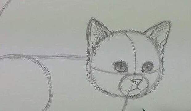 Рисуем пушистого котенка поэтапно 3