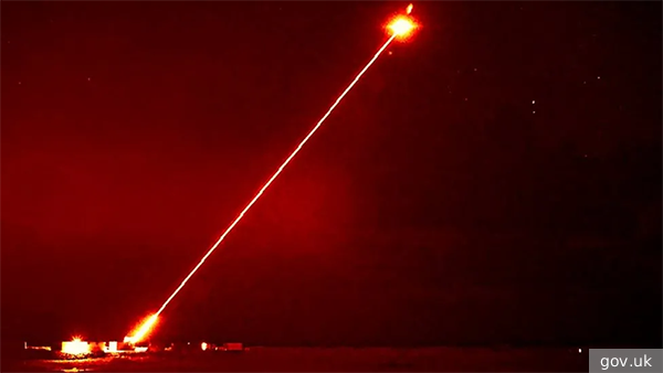 Фотография испытаний системы Dragonfire, Великобритания