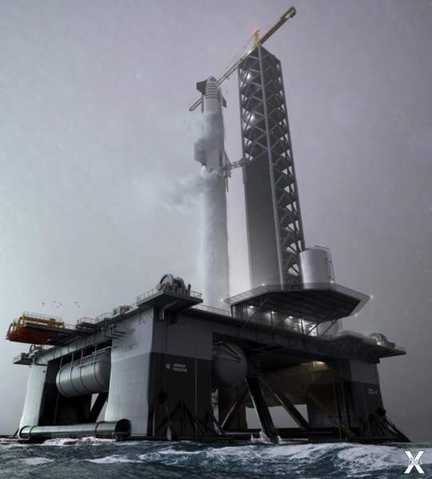 Заправка 120-метрового Starship в отд...