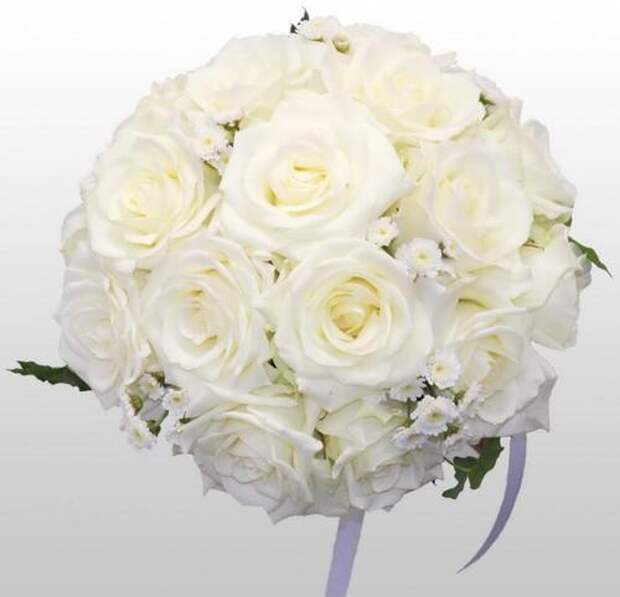свадебный букет белых цветов