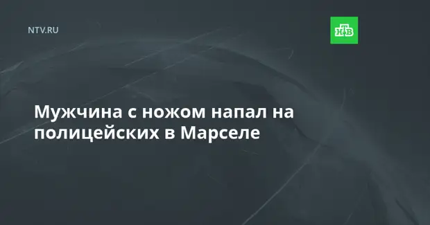 Мужчина с ножом напал на полицейских в Марселе