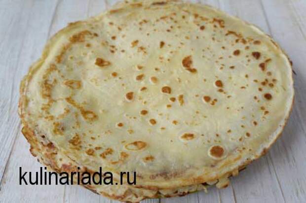 Фаршированные блинчики грибами