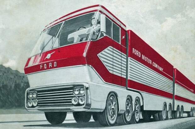Ford Turbine Truck 1964 - Грузовик размером с дом ford, авто, автоистория, грузовик, концепт, концепт-кар, разработки, ретро авто