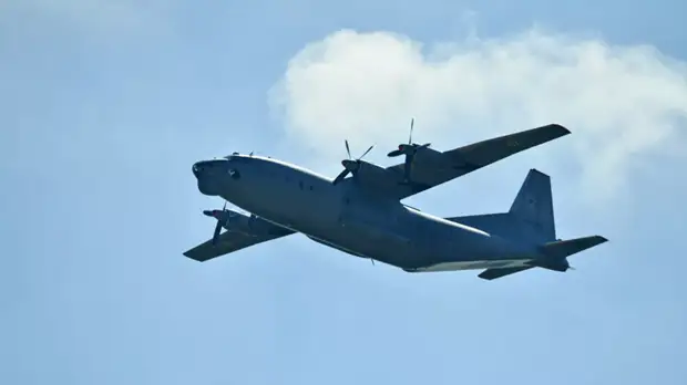 Самолёт Ан-12 при падении в Иркутской области загорелся