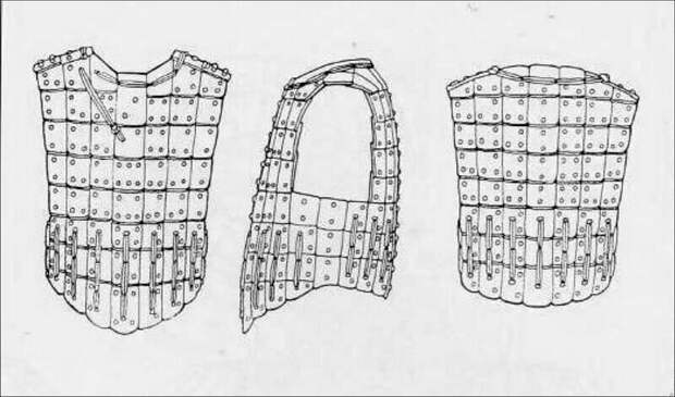 Разновидность доспеха предыдущего типа. Источник: Ancient Chinese Armour. — Shanghai, 1996. — Р. 27