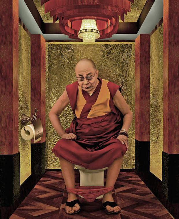 Далай-Лама на унитазе