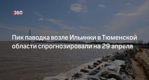 Богданова: власти ждут пик паводка у села Ильинка в Тюменской области 29 апреля