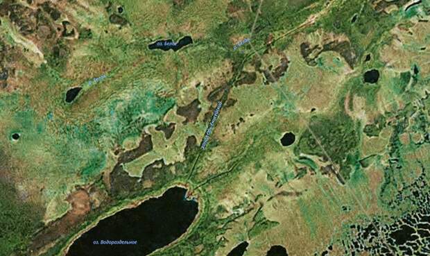 До сих пор виден на космоснимках: заброшенный канал между Енисеем и Обью