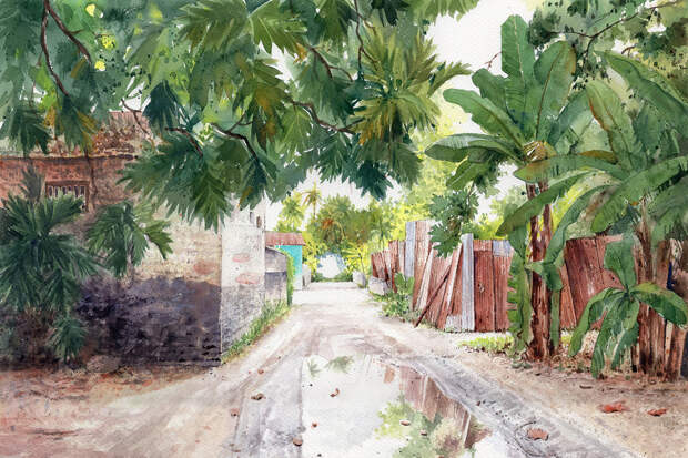 Акварельная Пасха на Мальдивах: арт-резиденция Шимхи Шакиб в Kuredhivaru Resort & Spa