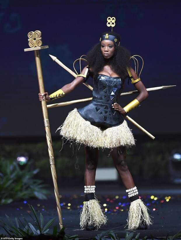 Мисс Гана - королева-воительница ynews, конкурс костюмов, конкурс красоты, красивые девушки, мисс вселенная, мисс вселенная 2018, национальные костюмы, участницы