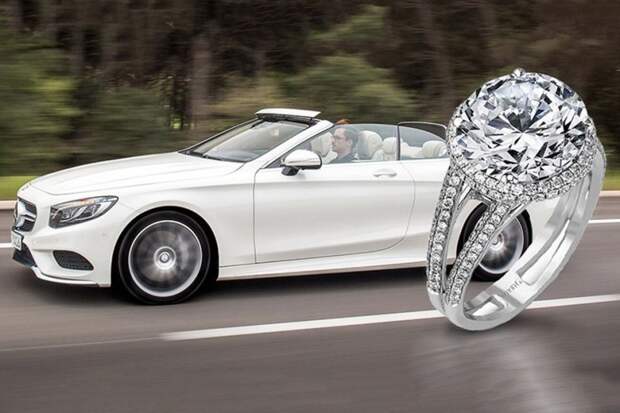Кольцо + кабриолет Mercedes-Benz S-класса авто, акция, бонус, недвижимость, подарок, покупка, продажа