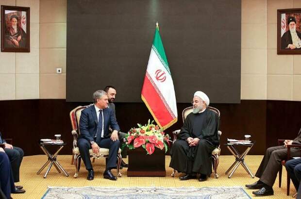Встреча Вячеслава Володина с президентом Ирана Хасаном Рухани. Фото: duma.gov.ru
