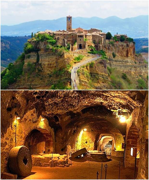 Подземный город в вулканической скале начали строить еще этруски – древняя цивилизация (Орвието, Италия). 