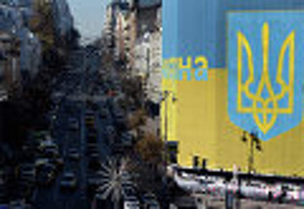 Вид на улицу Богдана Хмельницкого в Киеве, Украина