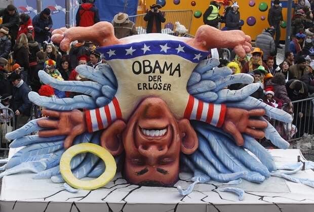 Смешные карнавальные платформы с Обамой