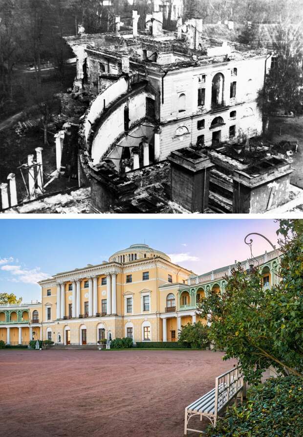 До и после: дворцы Санкт-Петербурга, разрушенные нацистами (ФОТО)