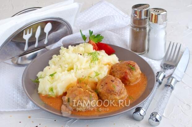 Фото тефтелей с рисом с подливкой