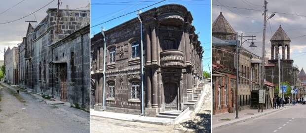 Дома из туфа в Гюмри.
