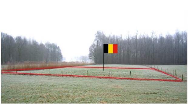 А это – самый маленький бельгийский анклав, № H-22. Этакий бельгийский огород. Бельгия, голландия, граница
