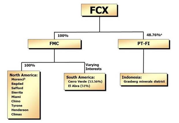 Подразделения FCX