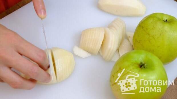 Пирог Невидимка с яблоками и грушами фото к рецепту 2