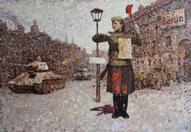 Владимир Распутин и его мозаичные картины