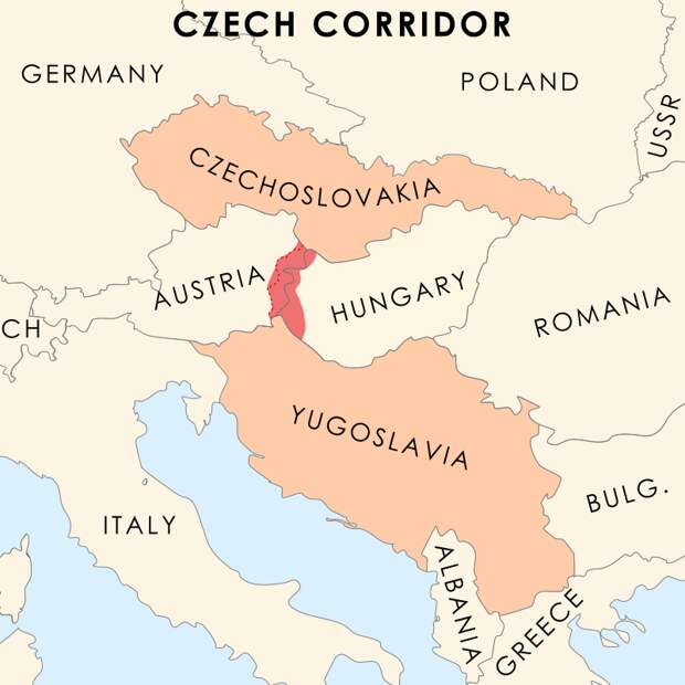 Чешско-югославский территориальный коридор / Википедия