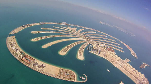 Artificial islands in Dubai.