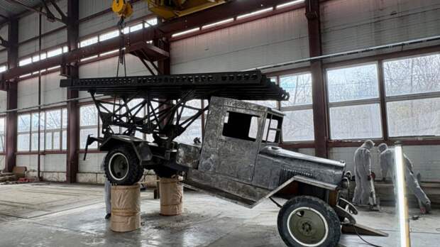 Макет «Катюши» в Тульской области готовят к покраске после демонтажа