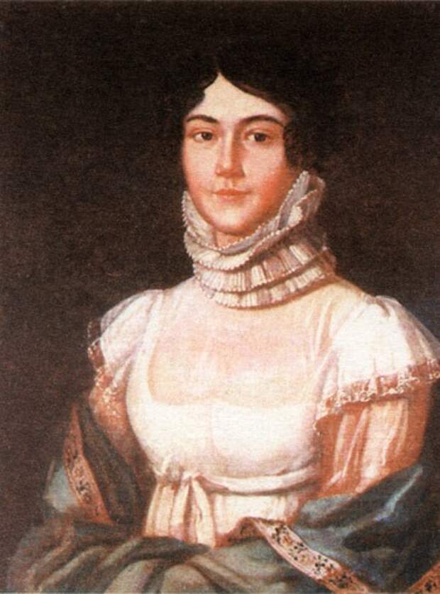 13. Лермонтова М.М., мать поэта. Портрет работы неизвестного художника. 1810-е гг..jpg