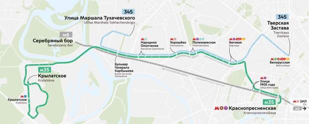 Три автобусных маршрута в Хорошёво-Мнёвниках изменены