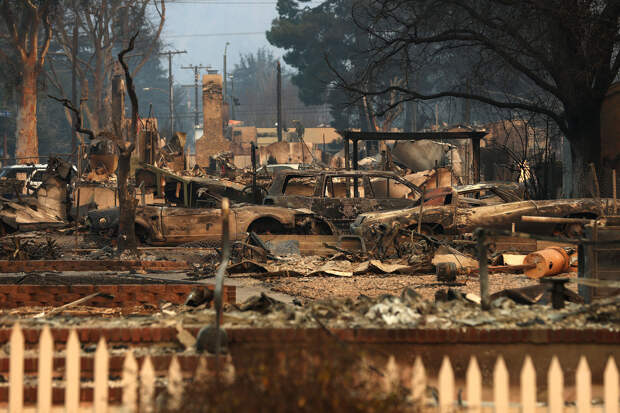 Последствия пожаров в Лос-Анджелесе / Фото: Justin Sullivan / Getty Images News / предоставлено Getty Images