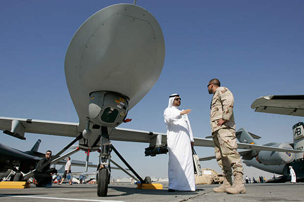 MQ-1 «Предатор» на авиасалоне в Дубае, январь 2014 года. Фото: Kamran Jebreili / AP