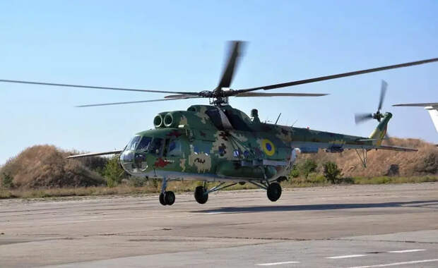 Минобороны РФ показало кадры поражения «Геранью» вертолета Ми-8 ВВС ВСУ