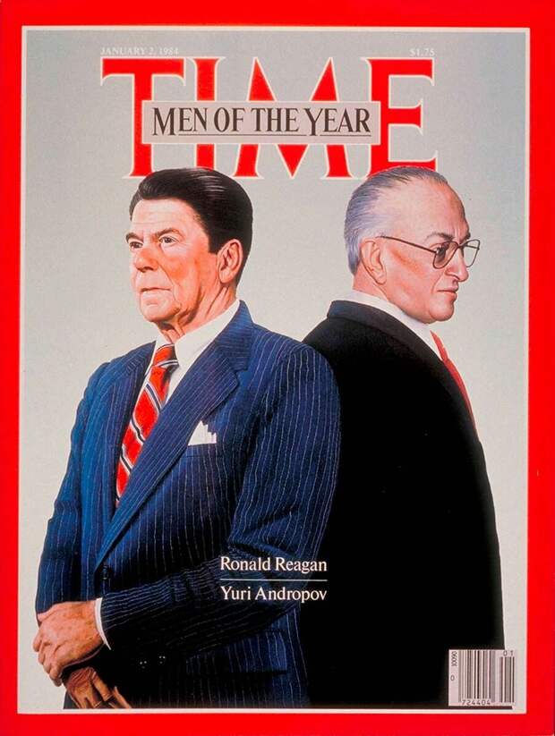 По версии журнала «Тайм», в 1983-м людьми года стали Рональд Рейган и Юрий Андропов.  Фото: sun9-56.userapi.com