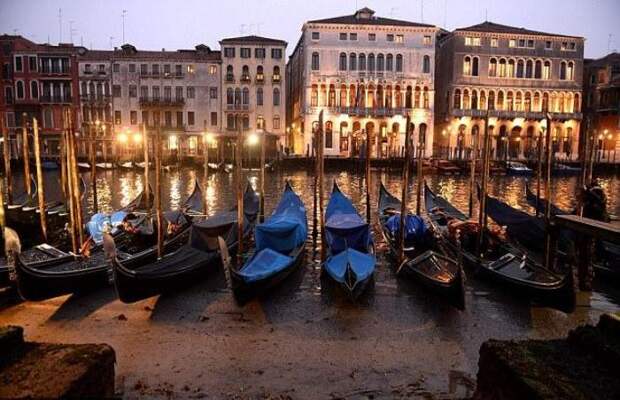 Каналы Венеции без воды - природная аномалия.