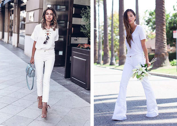 С чем носить белые джинсы: модно и женственно — 4 стильных варианта