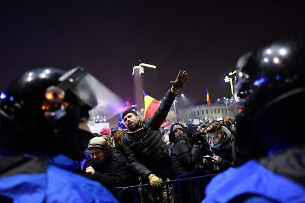 Акции протеста в Румынии, 1 февряля 2017