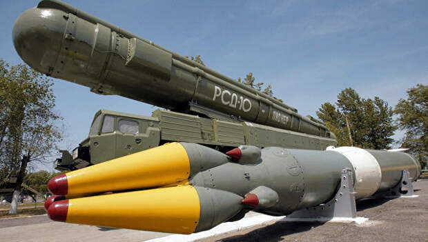 Ракетный комплекс средней дальности РСД-10 в музее на полигоне Капустин Яр. Архивное фото.