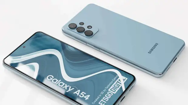 Появился рендер смартфона Samsung Galaxy A54 5G с четверной камерой и 120-Гц дисплеем