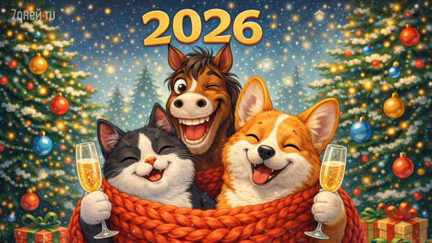 С Новым годом — красиво и от души: 30+ теплых открыток для поздравлений в 2026 году