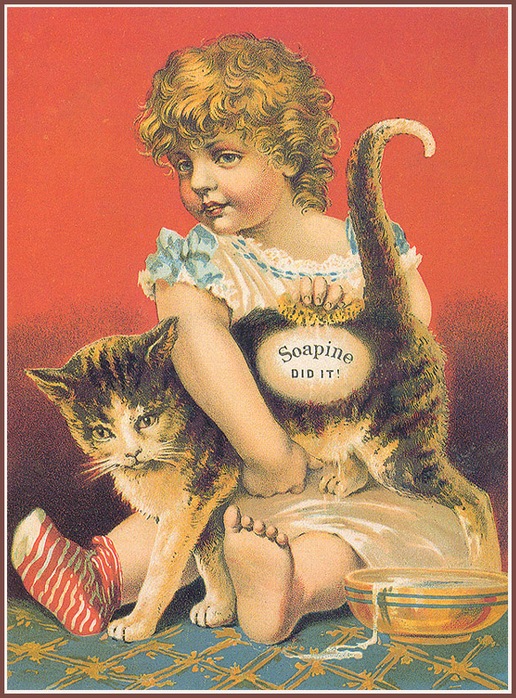 Винтажные открытки с котами