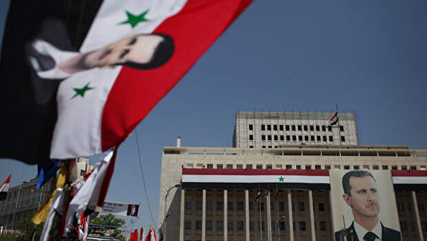 Портрет президента Башара Асада в Дамаске. Архивное фото